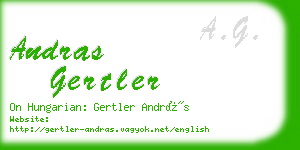 andras gertler business card